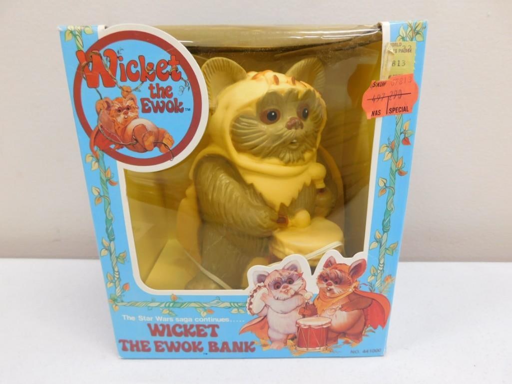 Vtg 1983 Star Wars Wicket the Ewok Bank NOS New Old Stock Lucas Film Ltd Adam Joseph Industries (1 of 5)