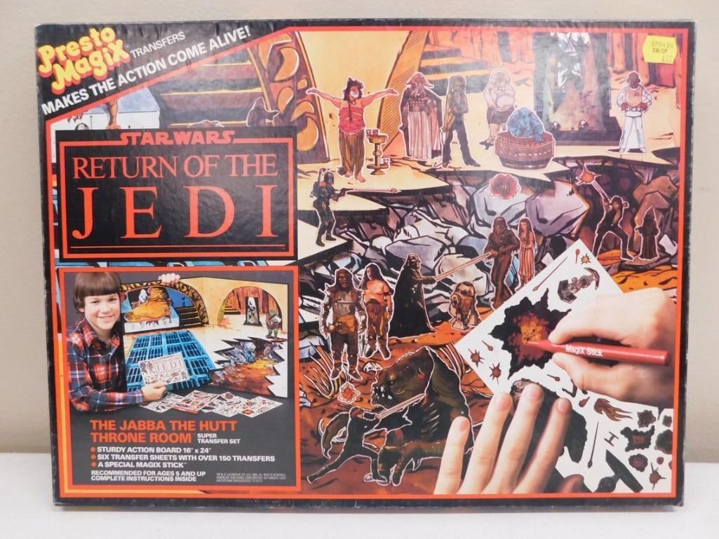 Vtg 1983 Star Wars Return of the Jedi The Jabba the Hutt Throne Room Presto Magix Transfers NOS New: Vintage 1983 Star Wars Return of the Jedi The Jabba the Hutt Throne Room Presto Magix Transfers NOS New Old Stock