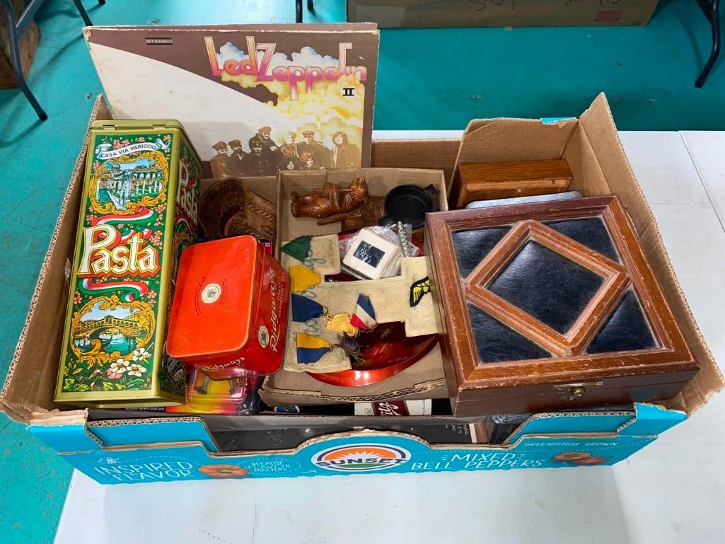 Large Misc. Lot including Smalls, Sar Wars, Medals, Flasks, Vintage, Shot Glasses, Cards, Led Zeppel (1 of 11)