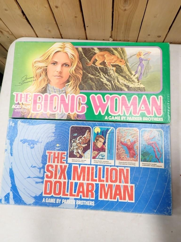 Vintage Bionic Woman (complete) and Six Million Dollar Man (Missing a card and white piece) Board Ga (1 of 9)