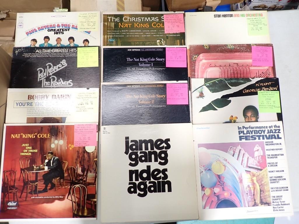 Vinyl Record Albums including Paul Revere, Nat King Cole, Bobby Darin, Stan Kenton, Chuck Berry, (1 of 5)