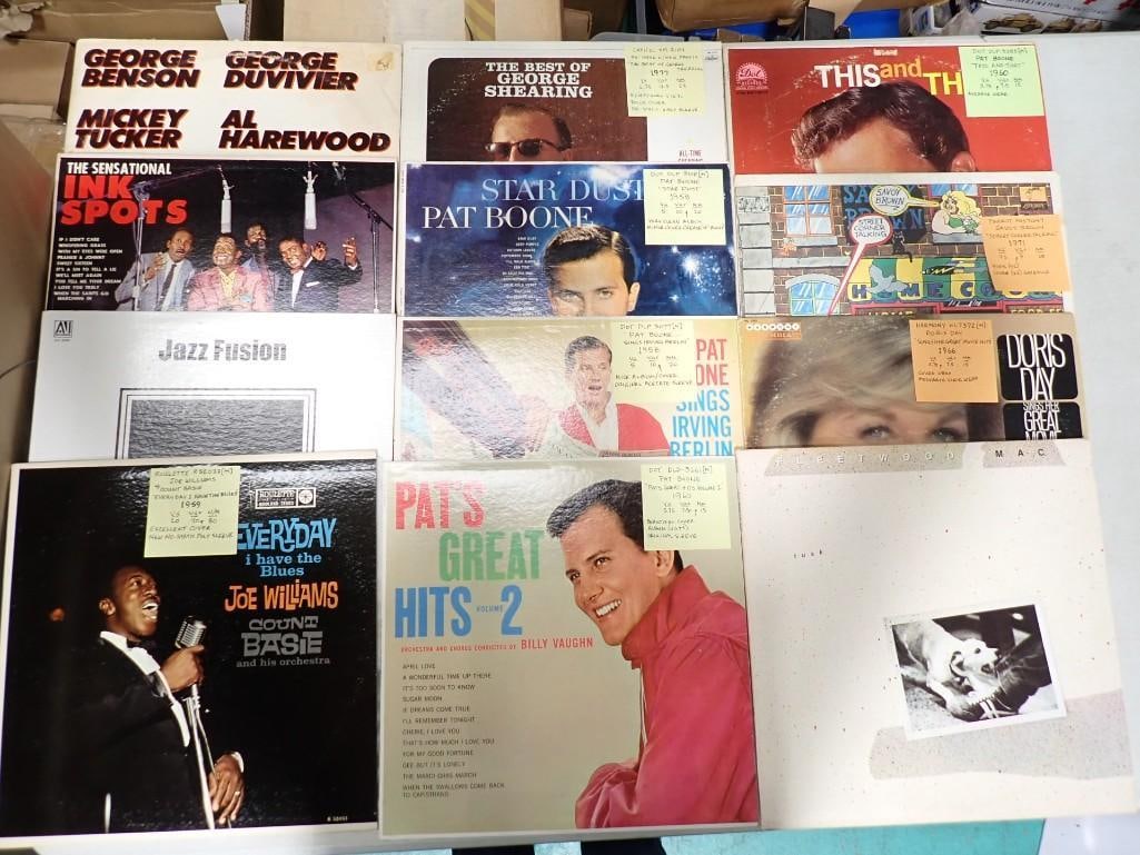 Vinyl Record Albums including George Shearing, Pat Boone, Jazz Fusion, Ink Spots, Sandy Brown, Doris (1 of 7)