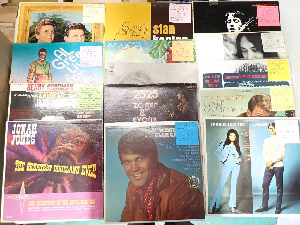 Vinyl Record Albums including Al Green, Spyro Gyra, Stan Kenton, Everly Brothers, Zager & Evans, (1 of 5)