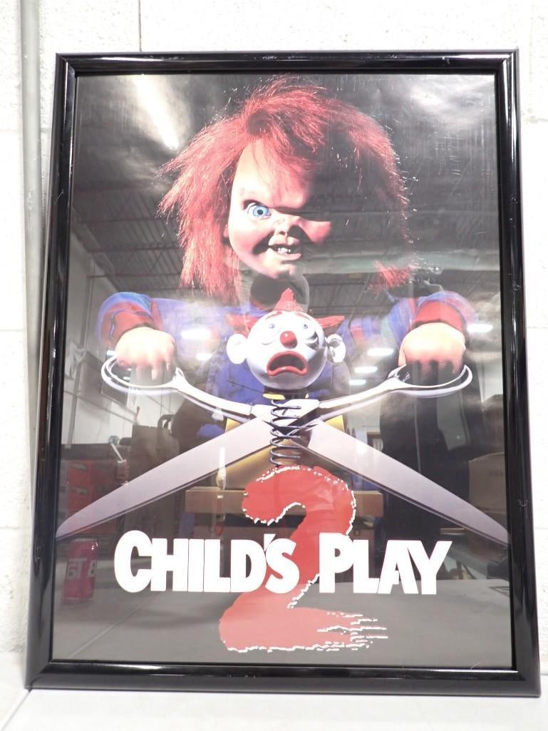 Framed Child's Play 2 Chucky Movie Poster - Measures 25x19" (1 of 5)