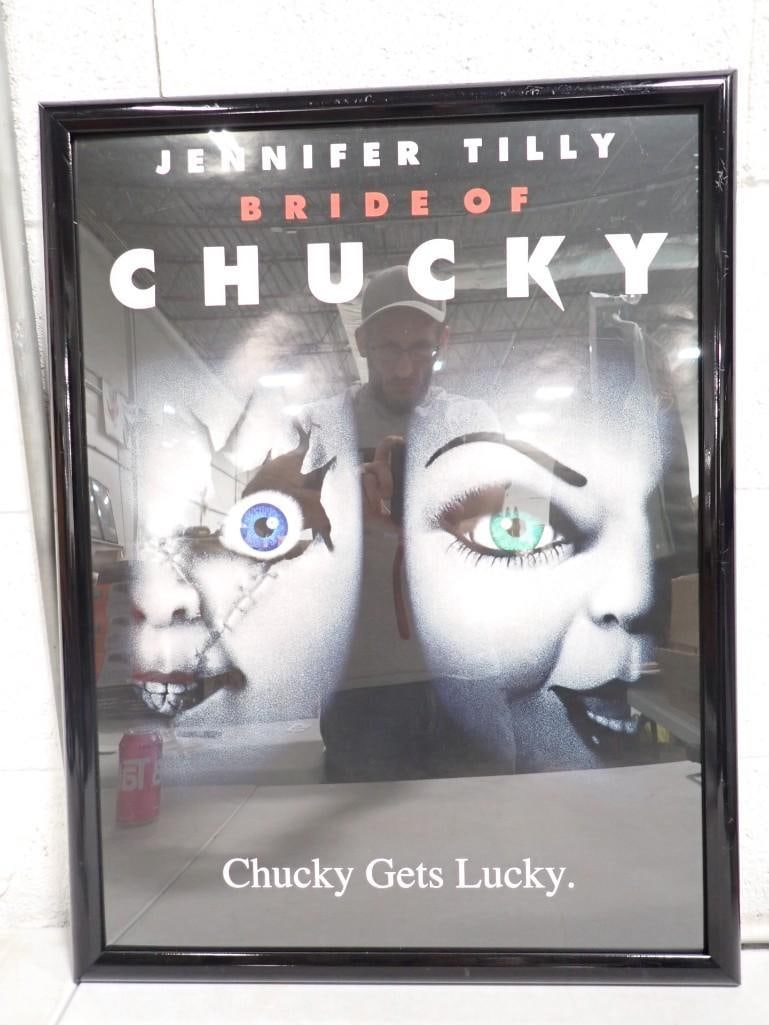 Framed Child's Play Bride of Chucky Movie - Jennifer Tilly Poster - Measures 25x19" (1 of 5)