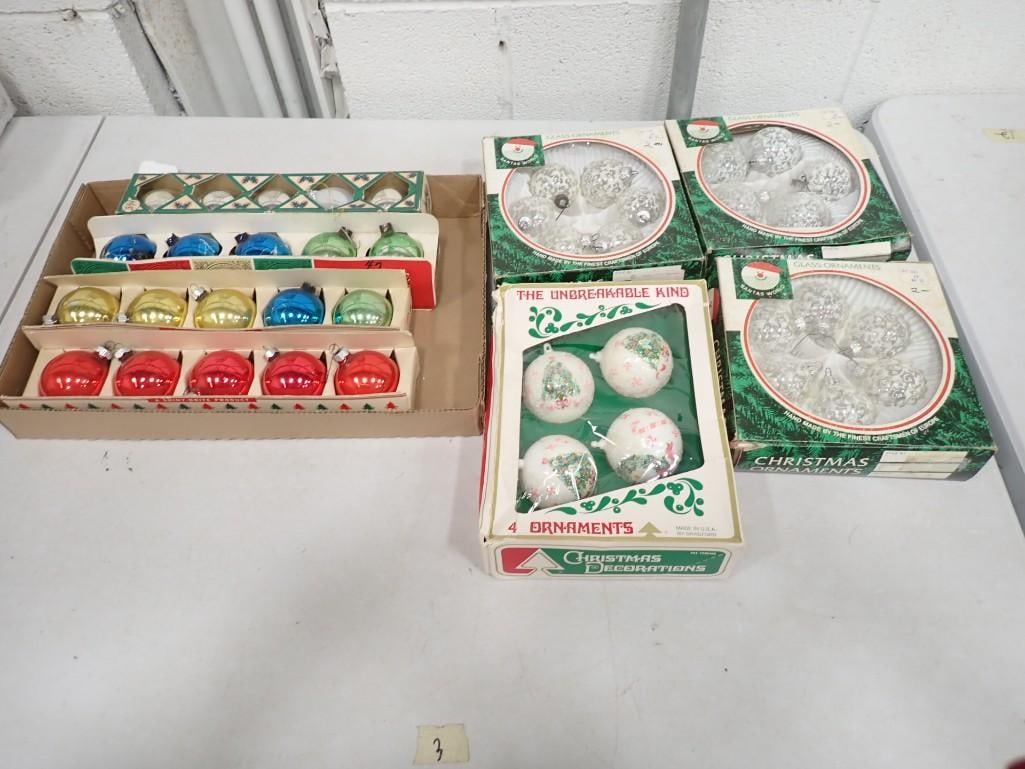Lot of Glass and other Christmas Ornaments including the Unbreakable Kind: Lot of Glass and other Christmas Ornaments including the Unbreakable Kind