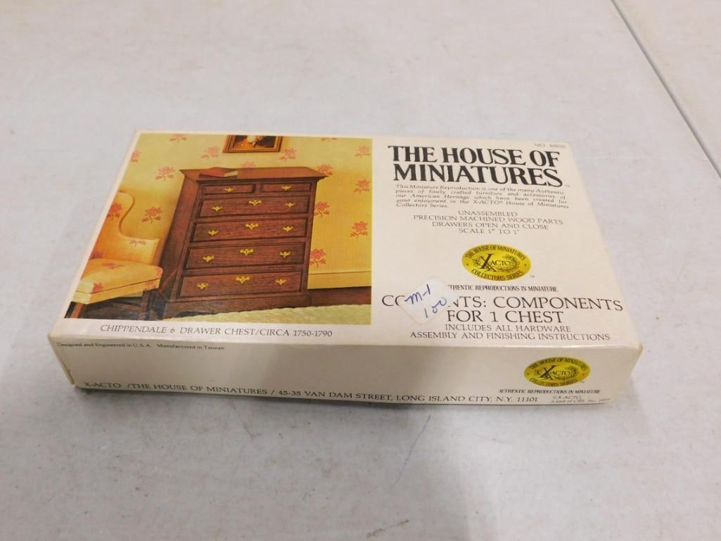 Vintage House of Miniatures Chest of Drawers Kit Doll House Furniture: Vintage House of Miniatures Chest of Drawers Kit Doll House Furniture