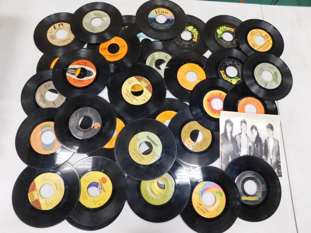 Lot of Vinyl 45 Records including BJ Thomas, Marvin Gaye, Guess Who, Isaac Hayes, Cat Stevens, Neil (1 of 6)