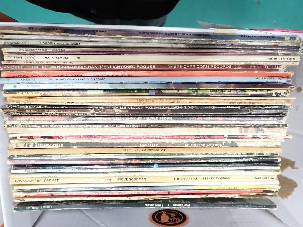 Vinyl Record Albums including Canned Heat, King Crimson, Loggins and Messina, Allman Brothers (1 of 17)