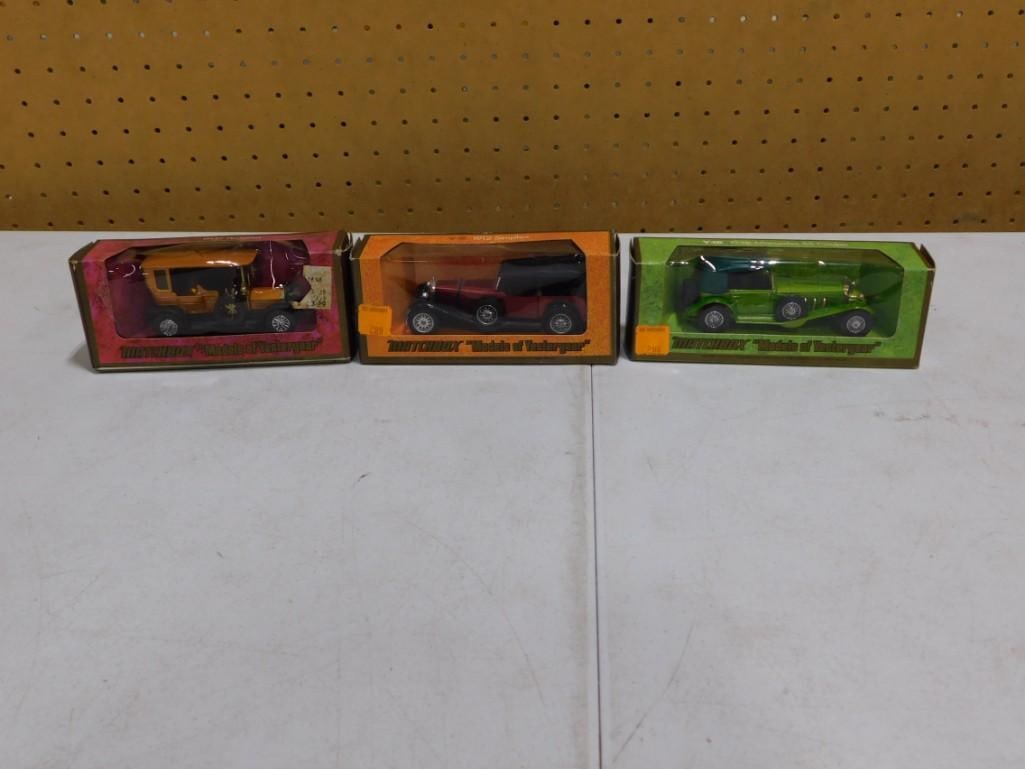 3 Matchbox Models of Yesteryear incl Y-9 1912 Simplex, Y-5 1907 Peugeot, Y-16 1928 (1 of 4)