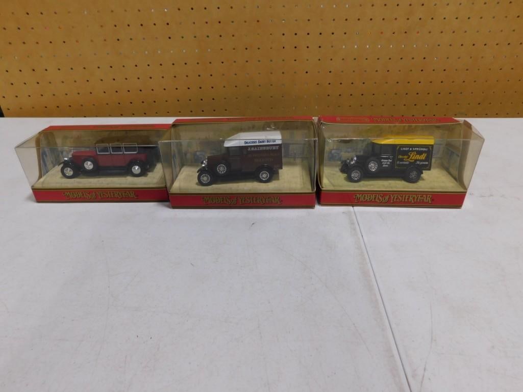3 Matchbox Models of Yesteryear incl Y-36 Rolls Royce Phantom, Y-19 1929 Morris Cowley Van J Sainsbu (1 of 3)