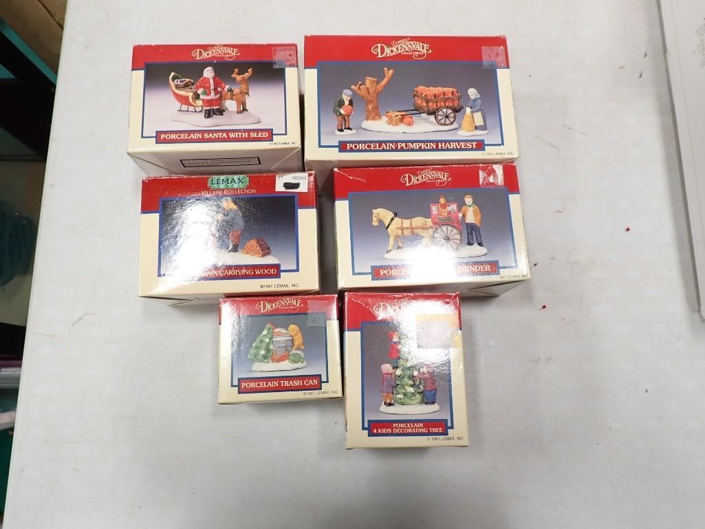 Lot of Lemax Dickensvale and Village Collection Porcelain Christmas Items with Boxes (1 of 2)