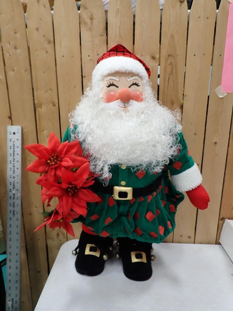 26" Tall Santa Claus Dressed as an Elf - Christmas Decor: 26" Tall Santa Claus Dressed as an Elf - Christmas Decor