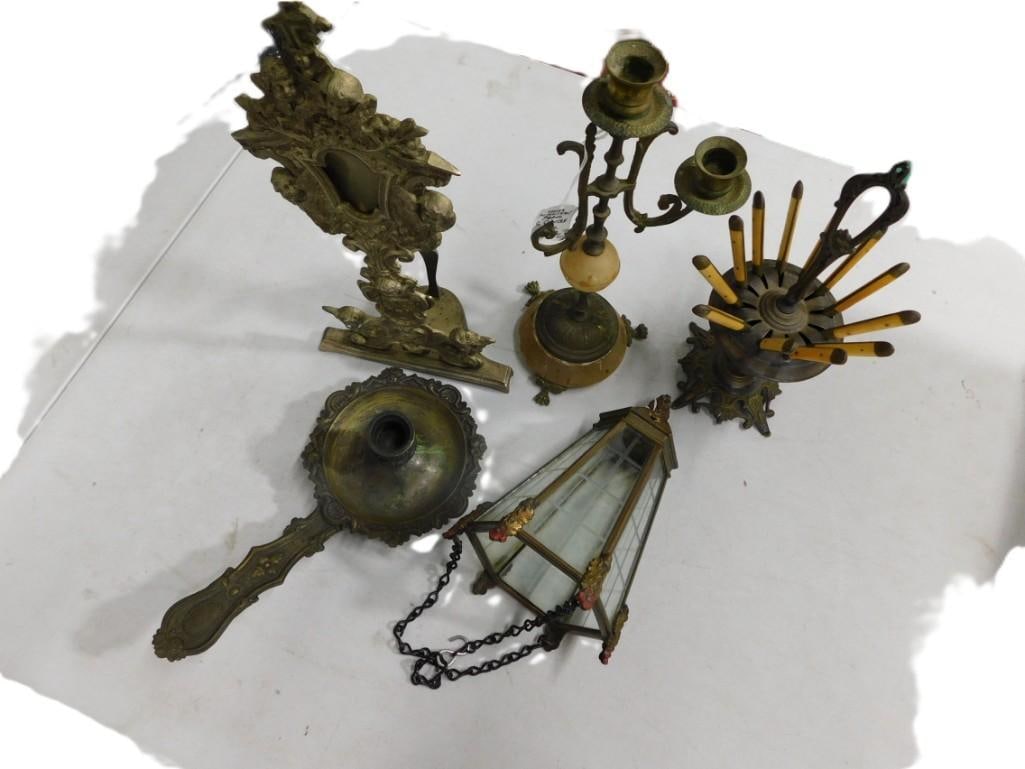 Vintage Brass / metal Lot including Sconce, Knife Holder, Candle Holder, etc. (1 of 6)