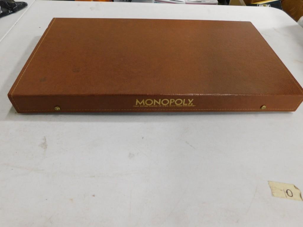Fancy Monopoly Board Game Set in Faux Leather Case (1 of 5)