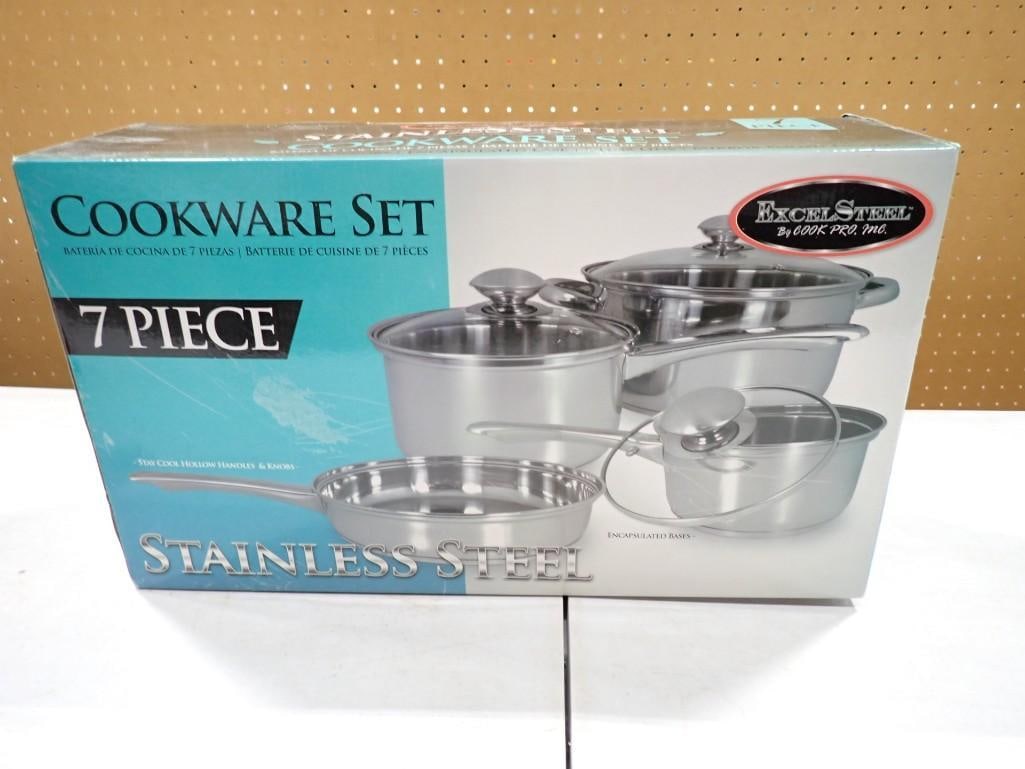 7 pc Stainless Steel Cookware Set ExcelSteel by Cook Pro Inc New in Box (1 of 5)