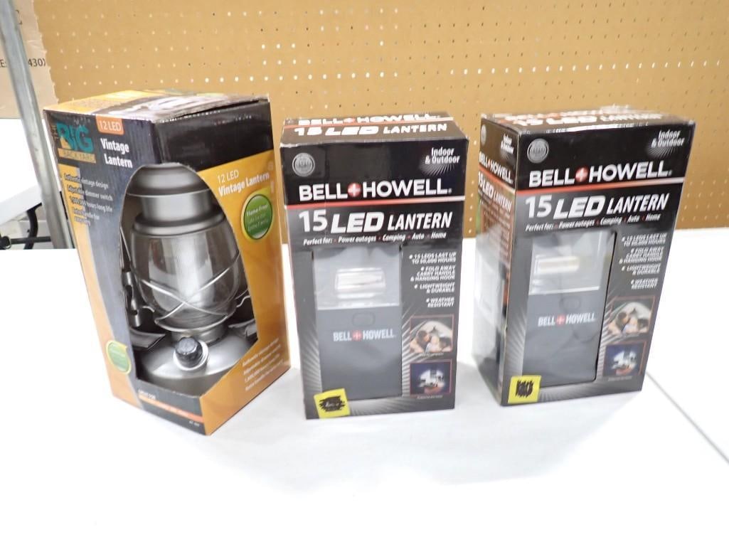 3 New in Box LED Lanterns incl 2 Bell & Howell and 1 Retro Style (1 of 5)