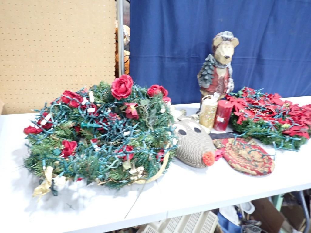 Christmas Decor incl Faux Wreaths, Candles, etc (1 of 12)