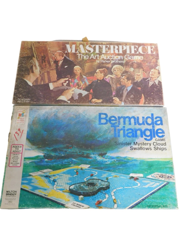 Vtg Games incl Masterpiece The Art Auction Game and Bermuda Triangle Game (1 of 7)