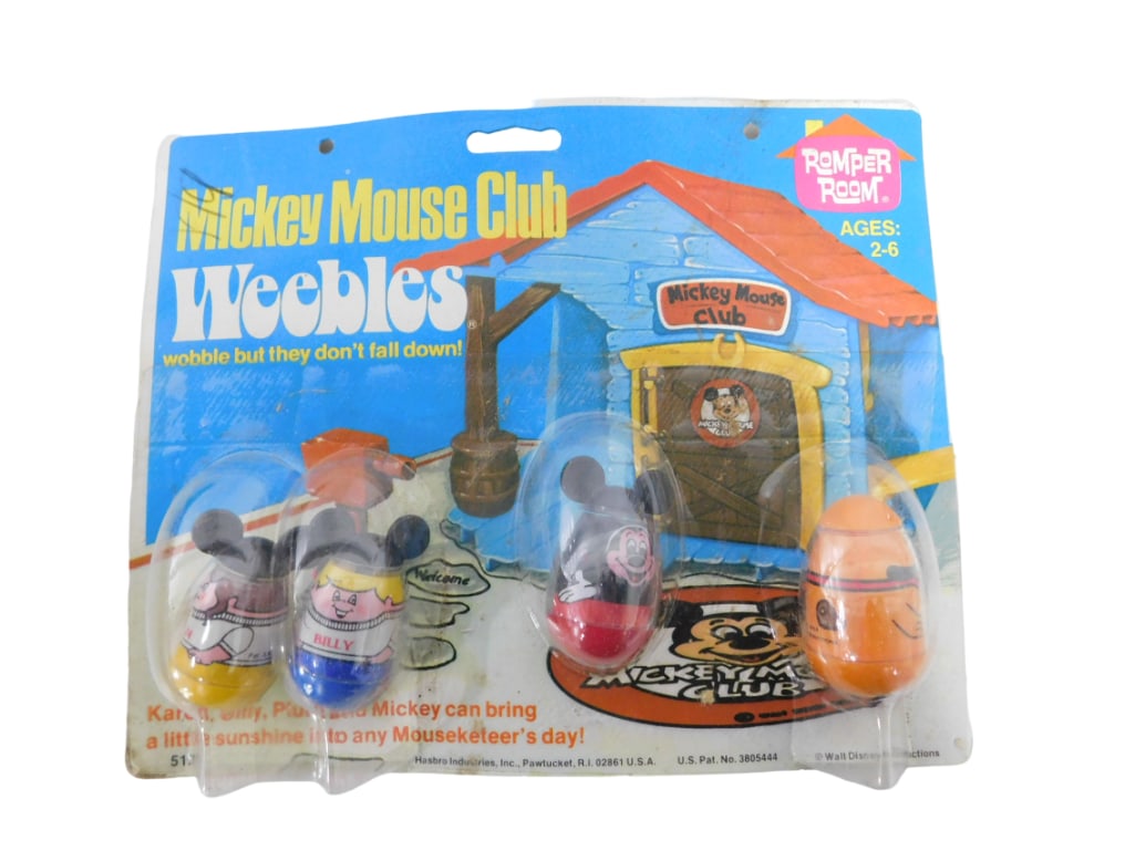 Vtg 1976 Mickey Mouse Club Weebles Set NOS New Old Stock Hasbro Romper Room (1 of 4)