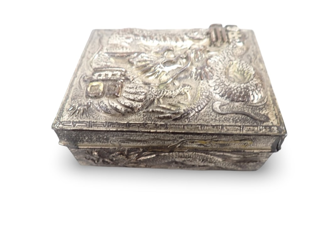 Vintage Japanese Metal Jewelry or Trinket Box: Vintage Japanese Metal Jewelry or Trinket Box