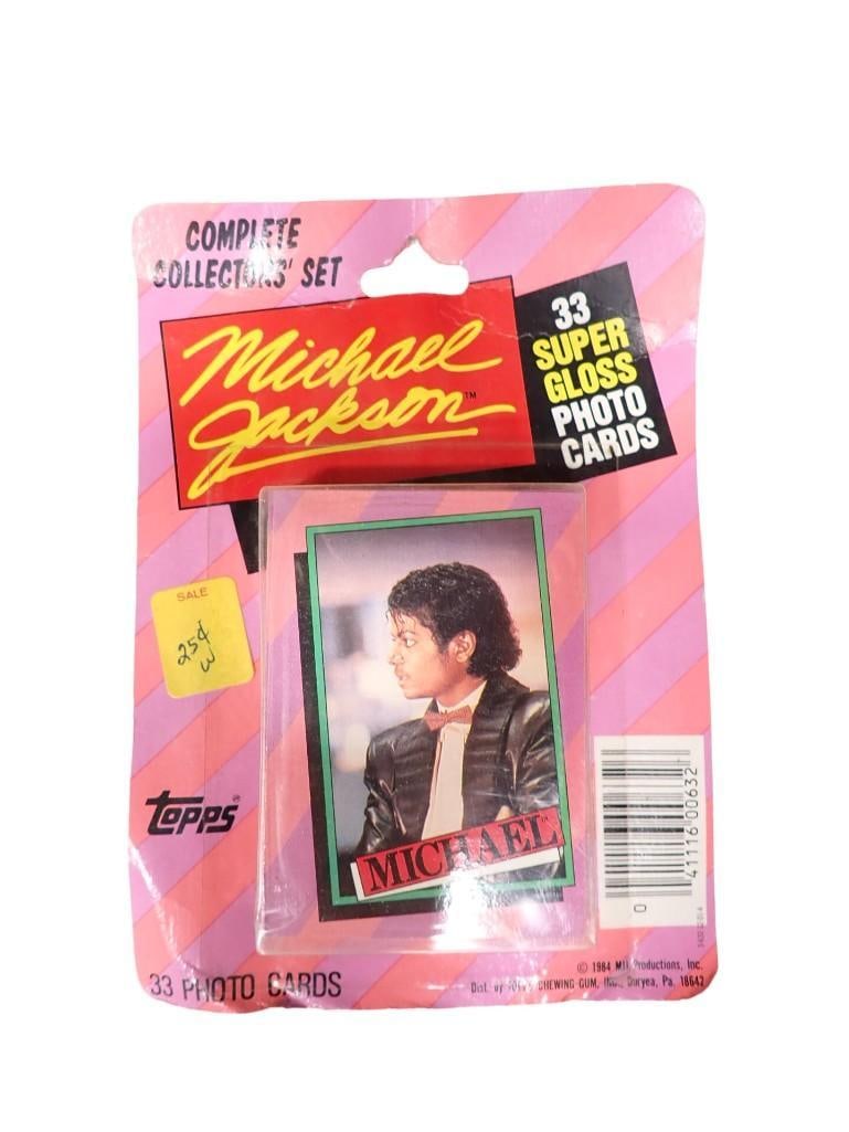 Vintage Michael Jackson 33 Super Gloss Photo Cards Complete Set New Old Stock 1984 Topps (1 of 4)