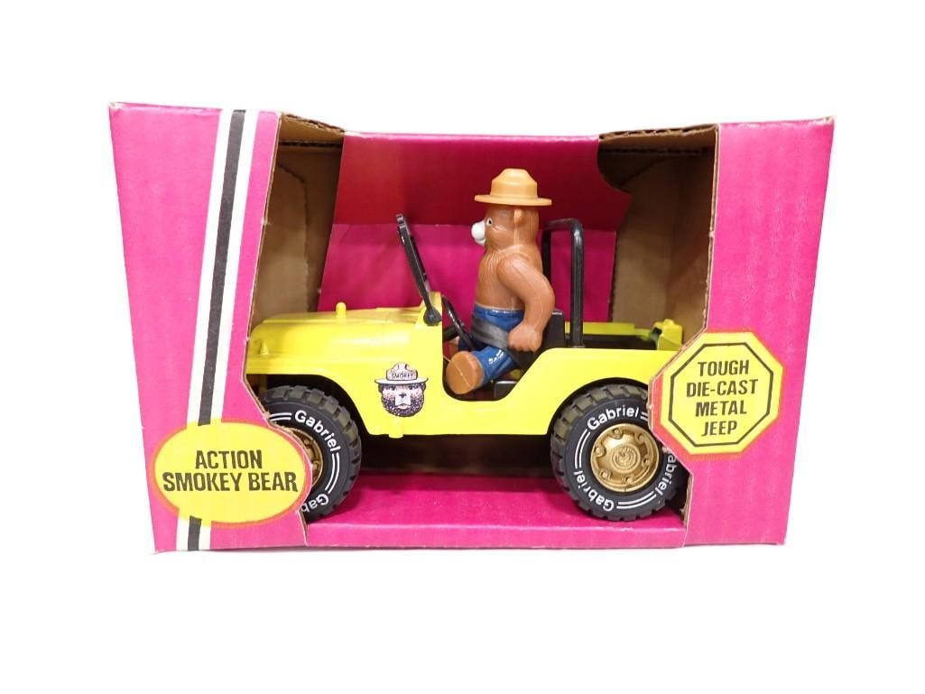 Vintage Die-Cast Metal Gabriel Action Smokey Bear Jeep New Old Stock from 1976 (1 of 6)