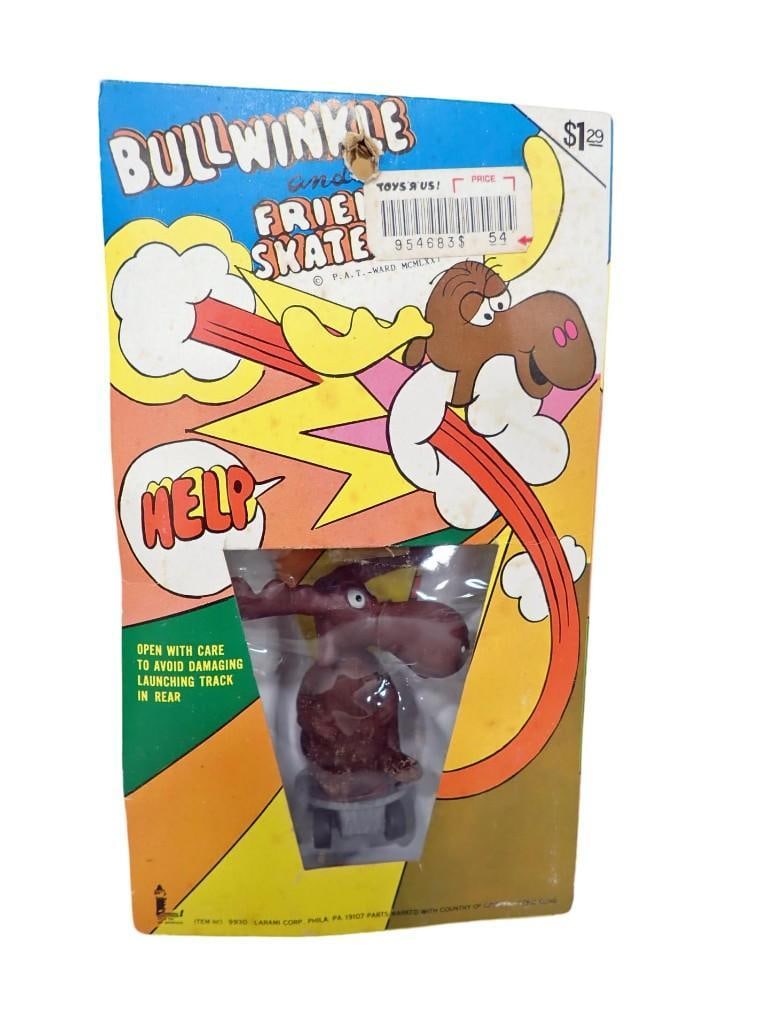 Vintage 1971 Bullwinkle and Friends Bullwinkle J Moose Skate Racer New in Package: Vintage 1971 Bullwinkle and Friends Bullwinkle J Moose Skate Racer New in Package. Rocky and Bullwinkle Jay Ward