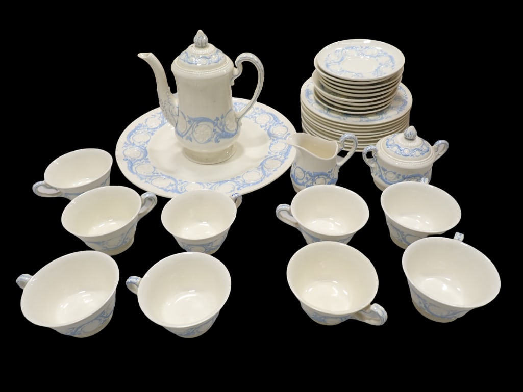 Wedgwood Kingston Blue Dessert Tableware incl Coffee Pot with Lid, Cups, Saucers, Small Plates, Larg (1 of 13)