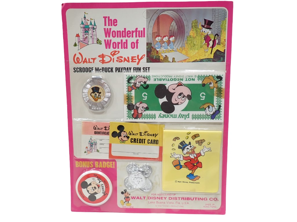 Vintage 1970s The Wonderful World of Walt Disney Scrooge McDuck Payday Fun Set NOS New Old Stock (1 of 5)