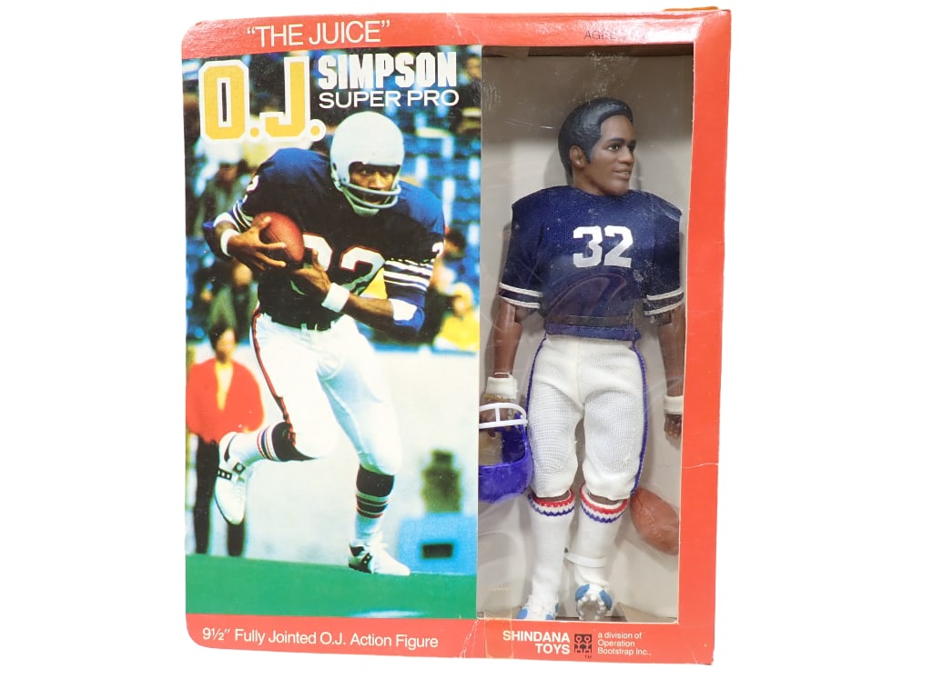 Vtg OJ Simpson Super Pro 9 1/2" Action Figure Shindana Toys NOS New Old Stock (1 of 9)