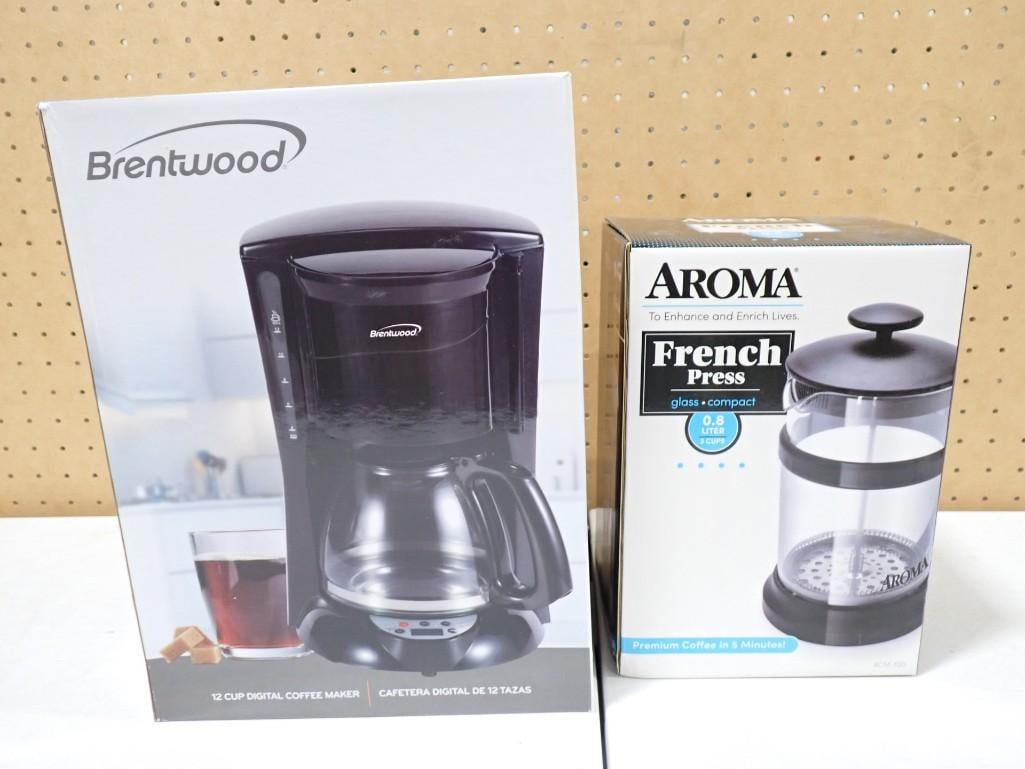 New Brentwood Coffee Maker and Aroma French Press Both New in Box (1 of 6)
