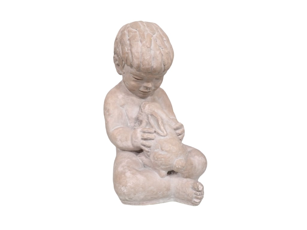 Boy with a Rabbit Sculpture Miro Musulin Austin Productions: Boy with a Rabbit Sculpture Miro Musulin Austin Productions . Made of a composite material