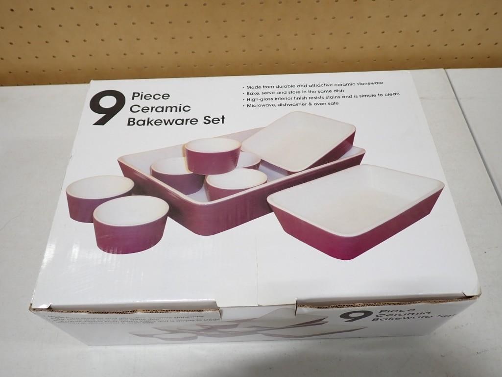 Home Essentials Culinaire 9 Pc Ceramic Bakeware Set New in Box (1 of 7)