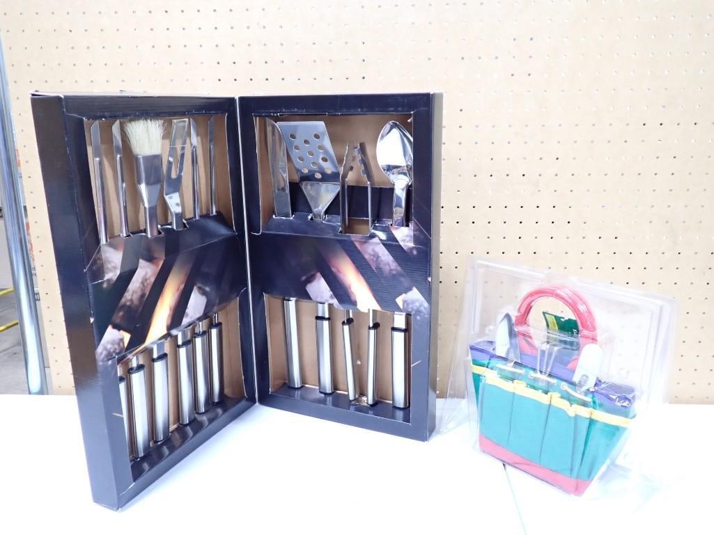 Grill Master 10 Pc BBQ Utensil or Tools Set and Garden Set Both New in Package (1 of 7)
