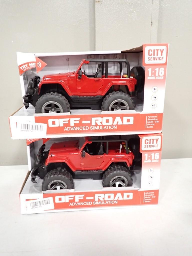 2 City Service 1:16 Scale Off-Road Advanced Simulation Jeep Toys New in Box: 2 City Service 1:16 Scale Off-Road Advanced Simulation Jeep Toys New in Box