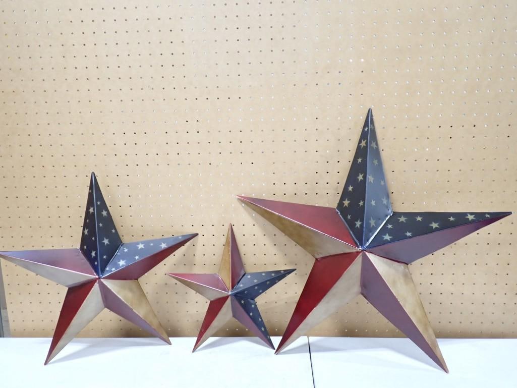 3 Rustic Metal Stars (1 of 4)
