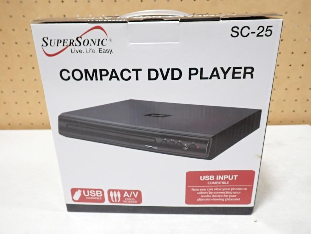 Supersonic Compact DVD Player SC-25 New in Box (1 of 4)