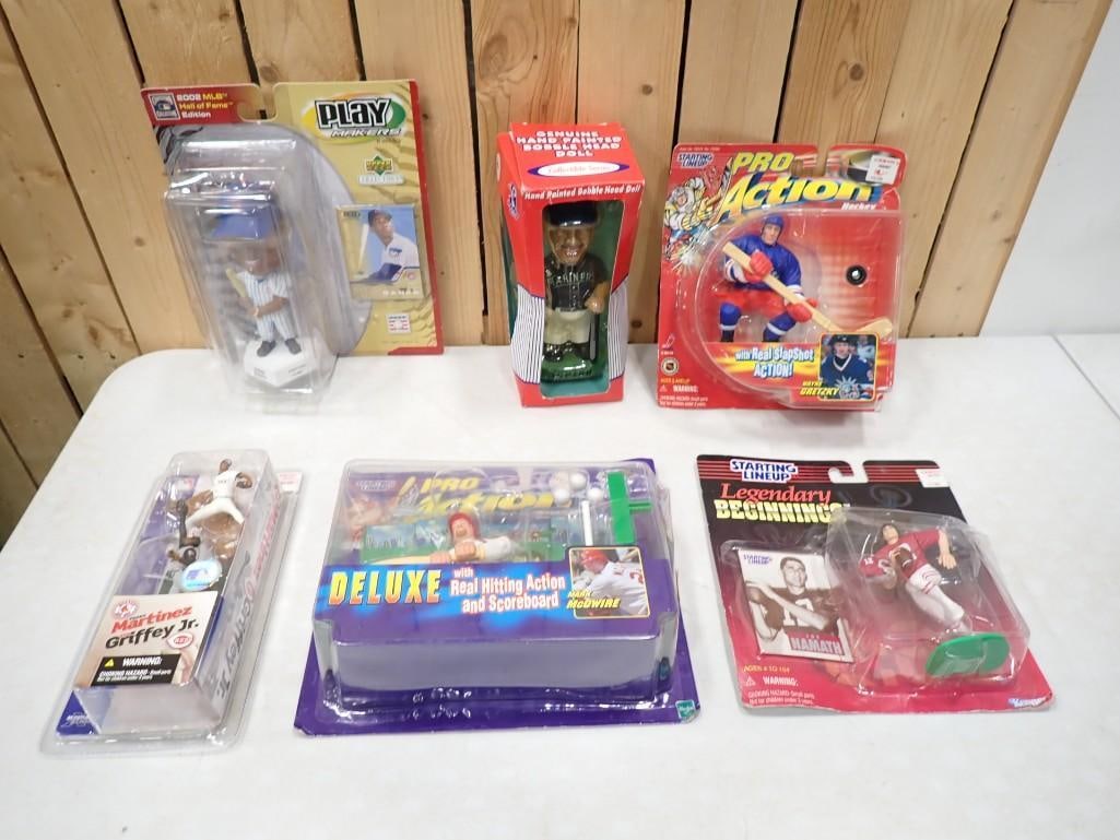 Sports Collectibles incl Starting Lineup Figures, Play Makers Ernie Banks Figure, (1 of 6)