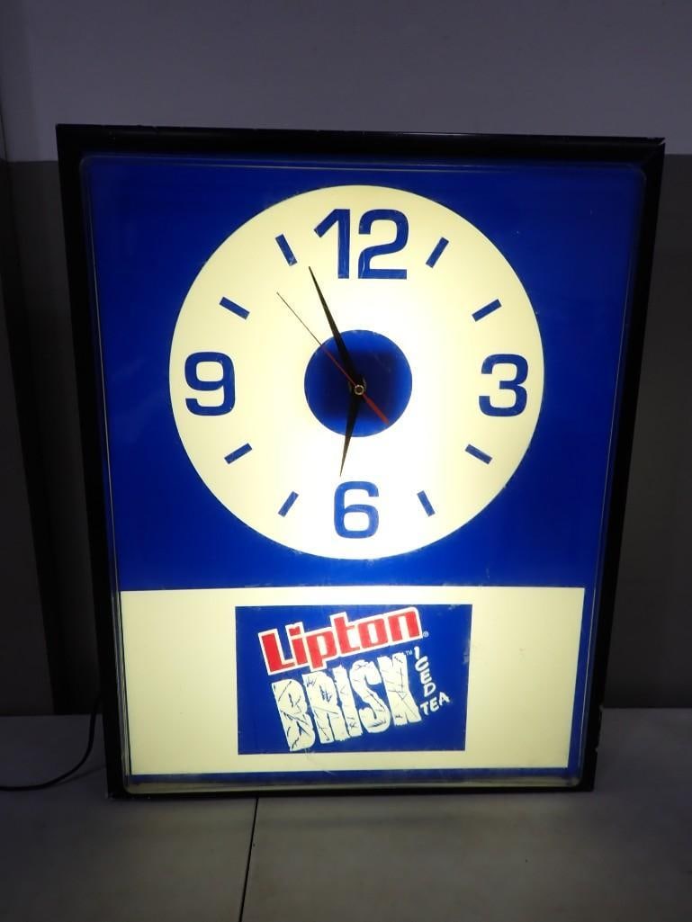 Lipton Brisk Iced Tea Advertising Clock Works (1 of 5)