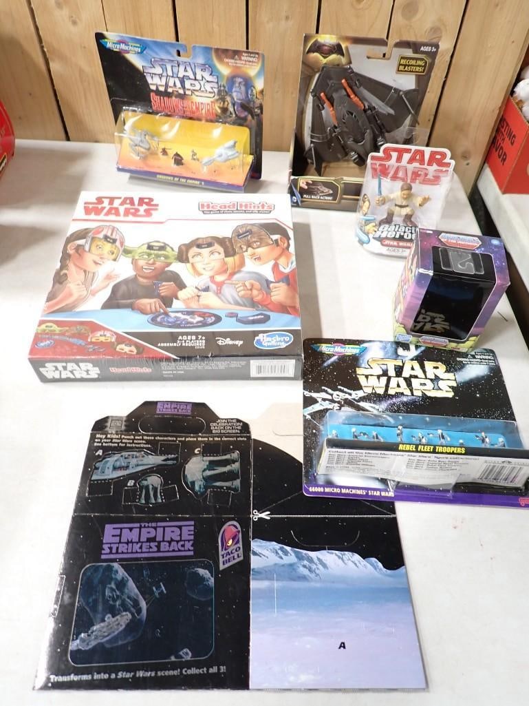 Toy Lot including Star Wars, Masters of the Universe, Bat man, etc. Micro machines, Head hints (1 of 4)