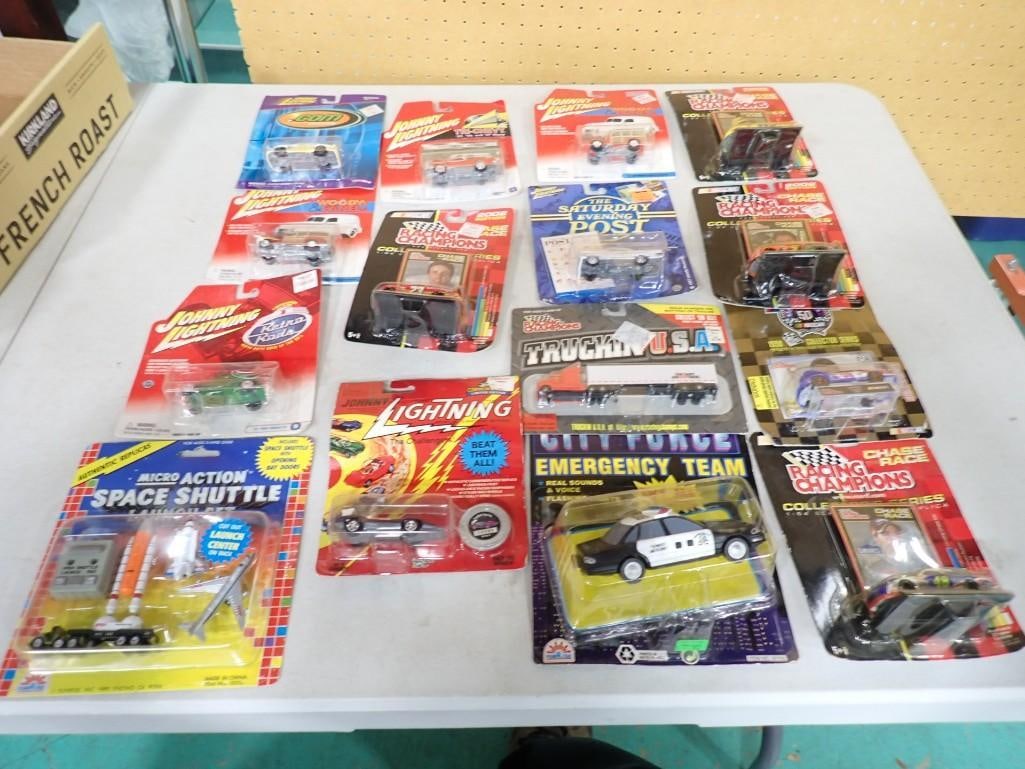 Assorted Die Cast Cars, etc. including Johnny Lightning, Racing Champions, etc.  New in Packages (1 of 3)