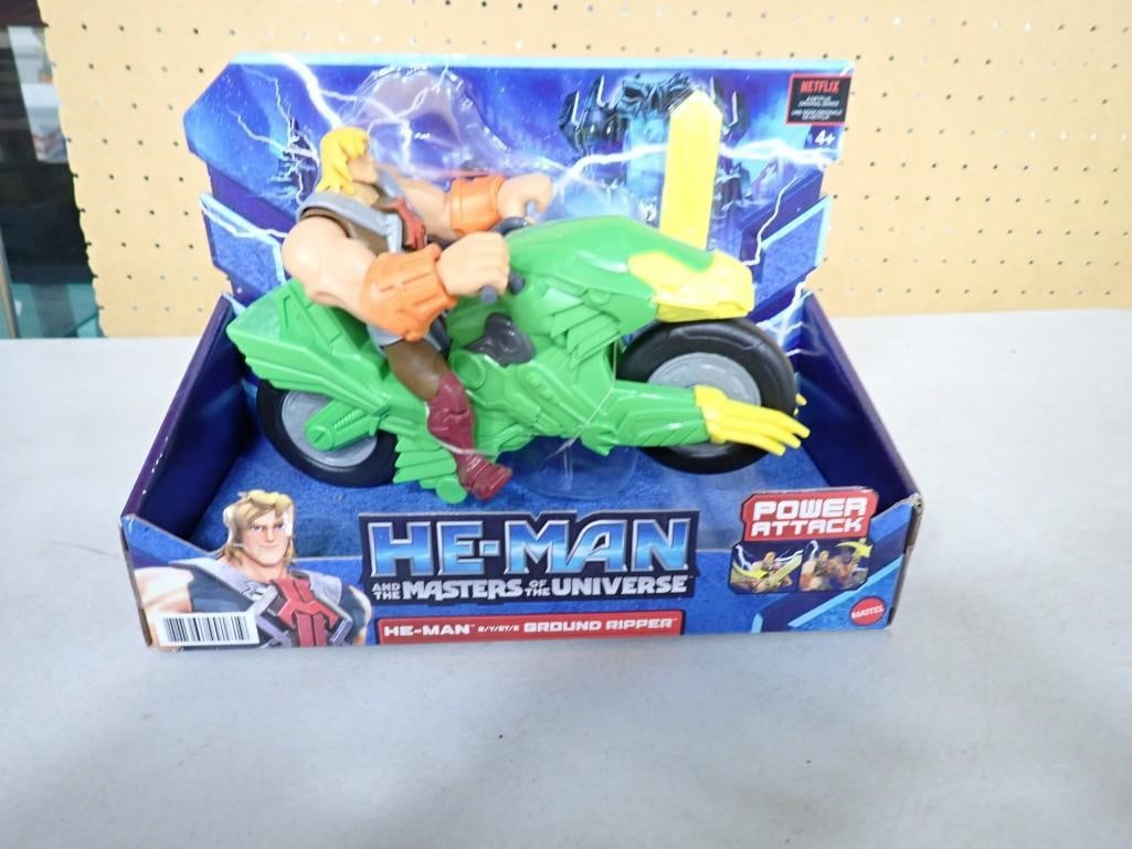 He-Man Masters of the Universe Ground Ripper and Action Figure - New in Package: He-Man Masters of the Universe Ground Ripper and Action Figure - New in Package
