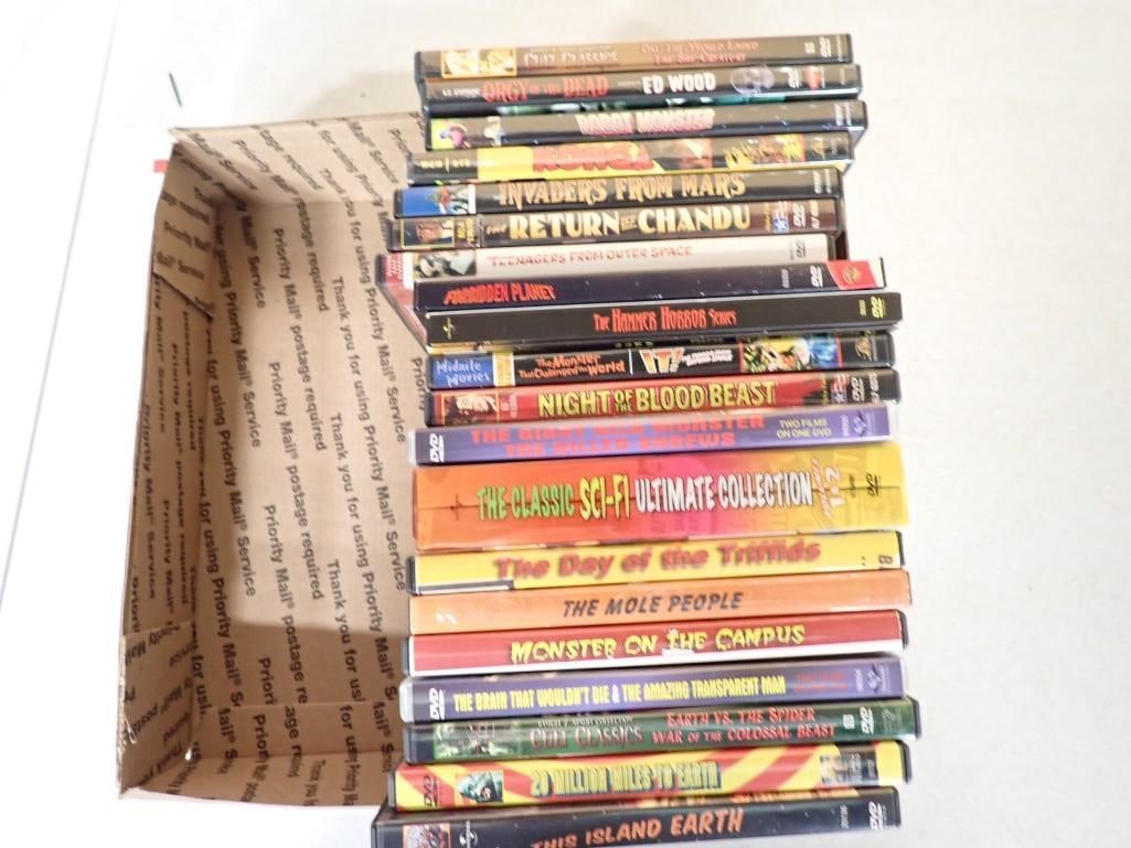 Lot of 20 Horror / Sci-Fi / B-Movie DVDs including Orgy of the Dead, Invaders from Mars, The Mole Pe (1 of 3)