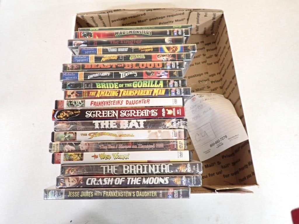Lot of Horror / Sci-Fi / B-Movie DVDs including The Tingler, Bride of the Gorilla, Screen Screams, (1 of 3)