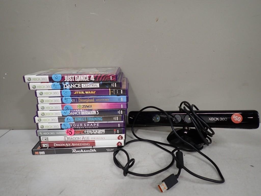 XBox 360 Lot including Games and Sensor Bar - Just Dance 4, Star Wars, Disneyland, Zumba (1 of 7)