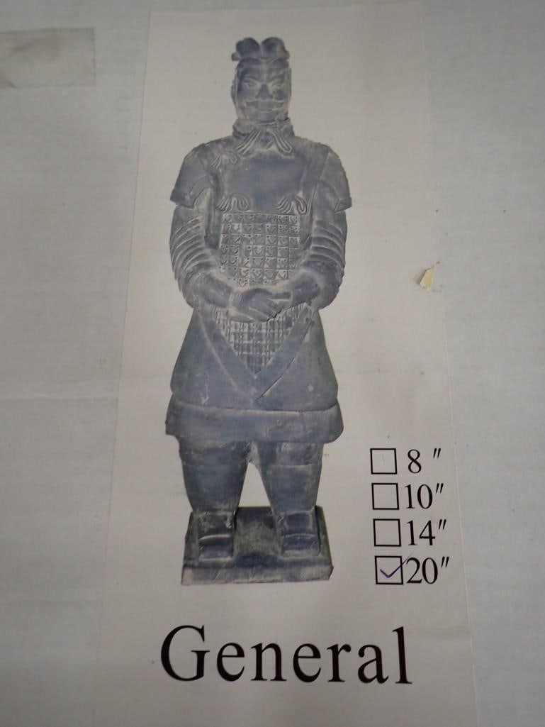 20" Chinese Terracotta General Statue with box: 20" Chinese Terracotta Warrior General Statue with box