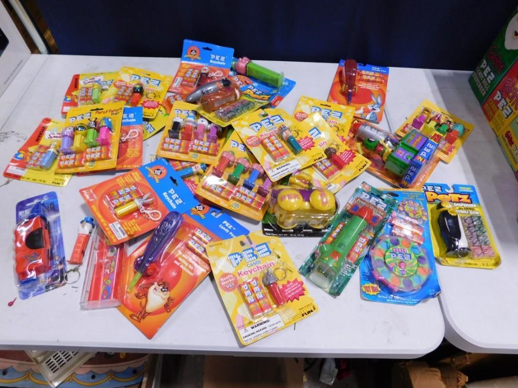 Lot of Pez Dispensers Most New in Package: Lot of Pez Dispensers Most New in Package