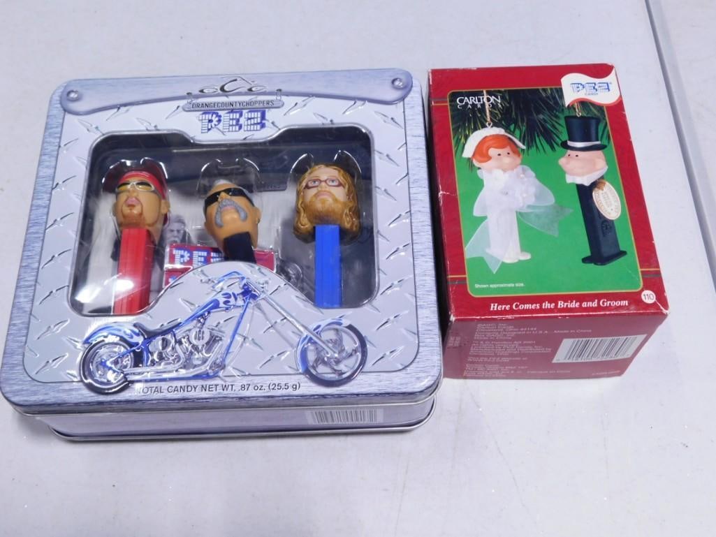 Orange County Choppers Pez Dispenser Set and Pez Bride and Groom Christmas Ornaments (1 of 3)