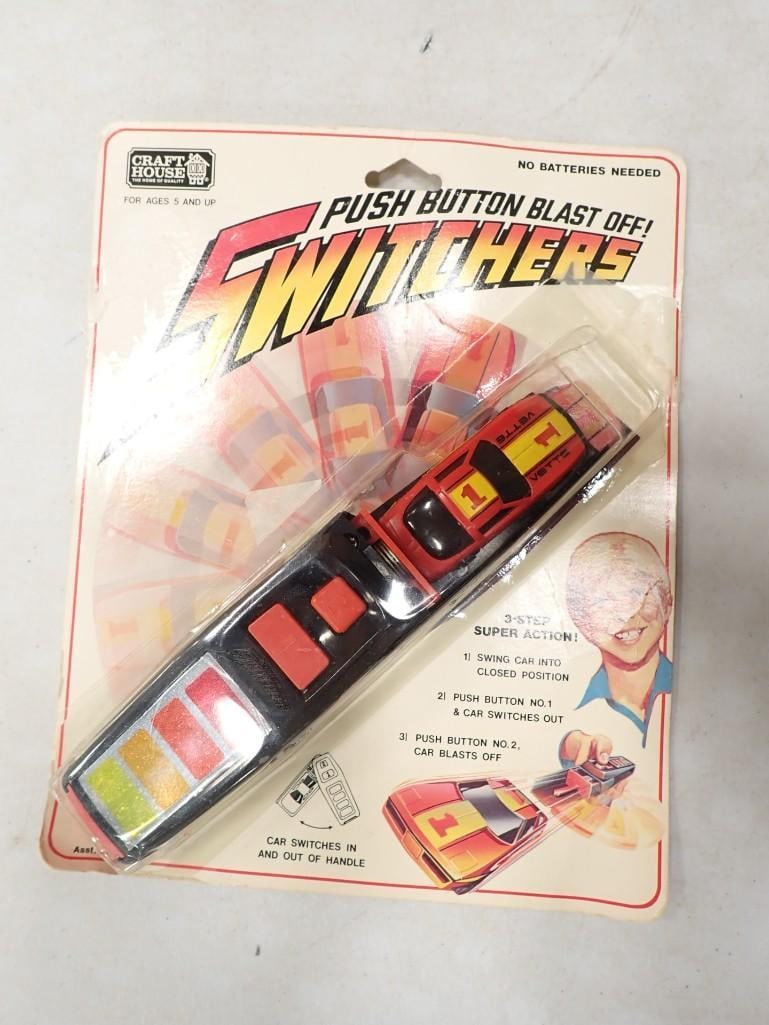 Vtg Craft House Switchers Push Button Blast Off Car New Old Stock: Vintage Craft House Switchers Push Button Blast Off Car New Old Stock